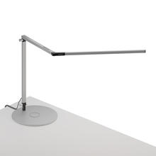 Koncept Inc AR3000-WD-SIL-QCB - Z-Bar Desk Lamp with wireless charging Qi base (Warm Light, Silver)